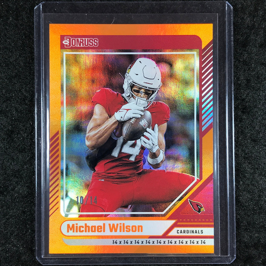 2024 Donruss Football MICHAEL WILSON Base Jersey Number 10/14 #261