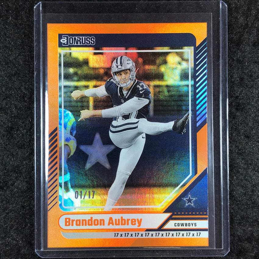 2024 Donruss Football BRANDON AUBREY Base Jersey Number 1/17 #268