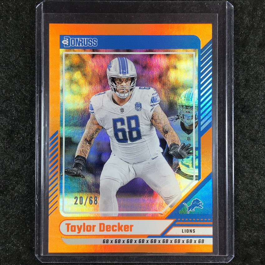 2024 Donruss Football TAYLOR DECKER Base Jersey Number 20/68 #281
