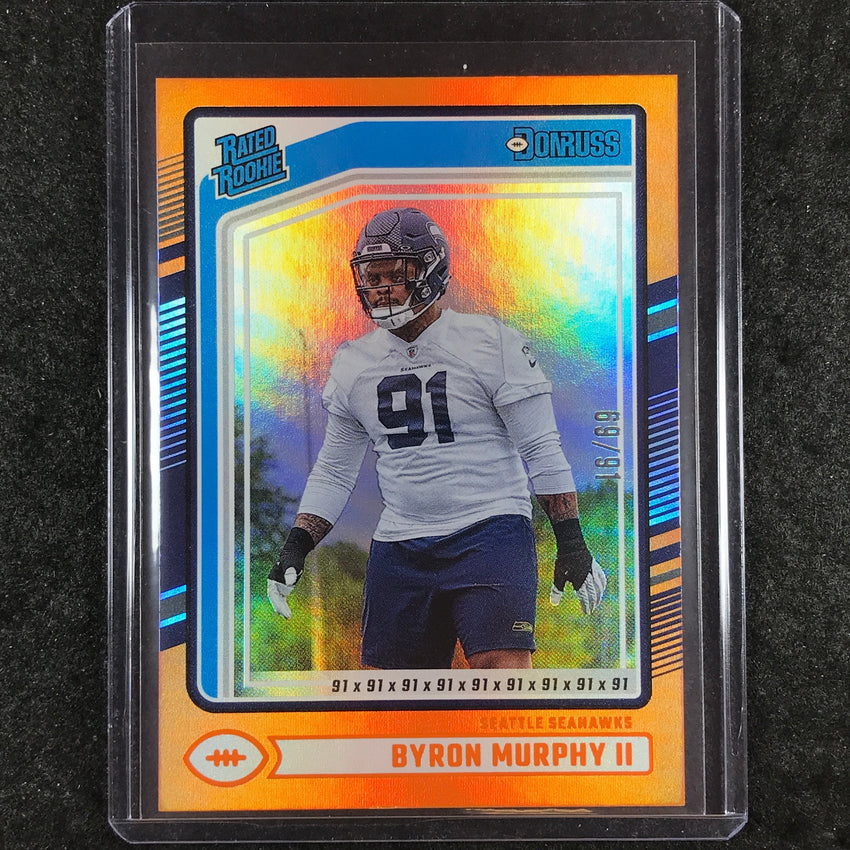 2024 Donruss Football BYRON MURPHY II Rated Rookie Jersey Number 69/91 #321