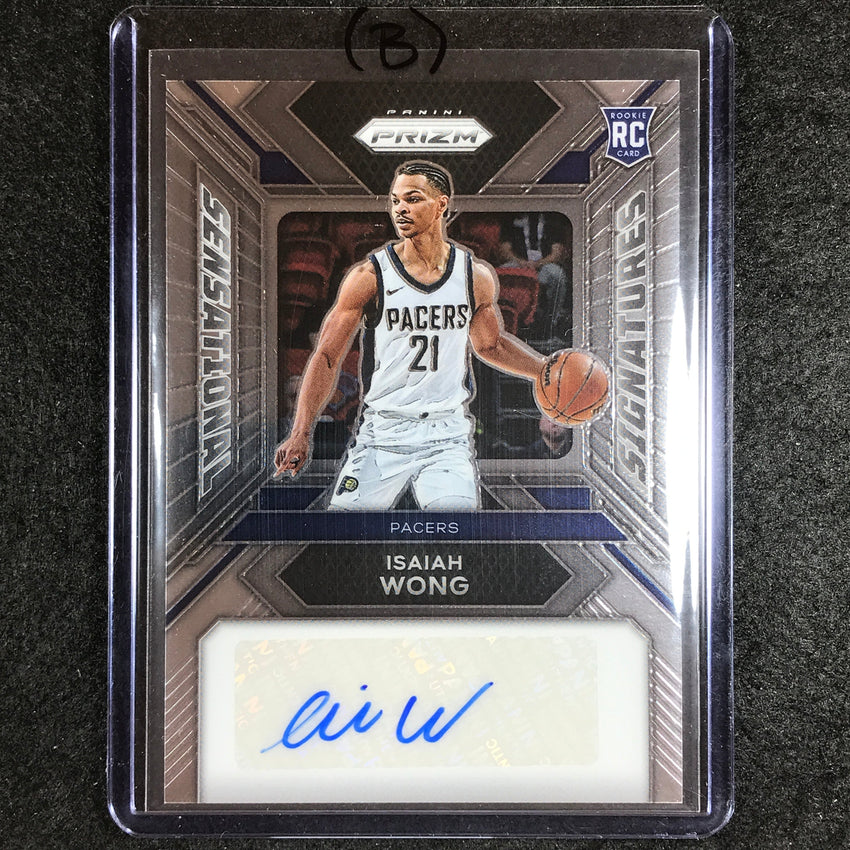 2023-24 Prizm NBA ISAIAH WONG Sensational Signatures Rookie Auto Base #IW (B)