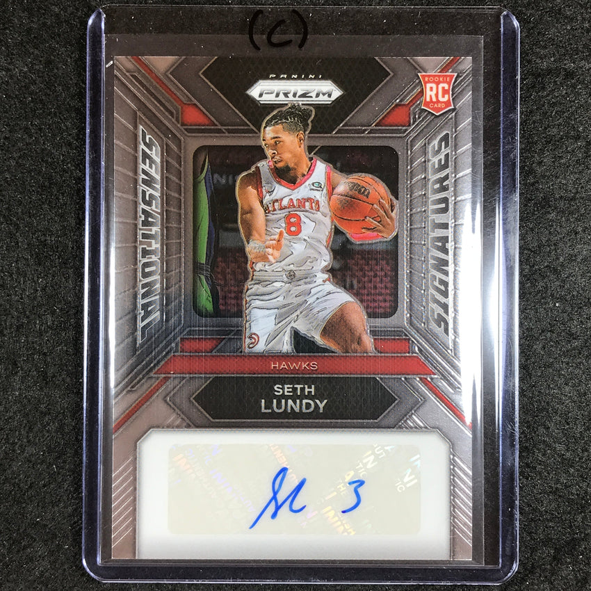 2023-24 Prizm NBA SETH LUNDY Sensational Signatures Rookie Auto Base #LU (C)