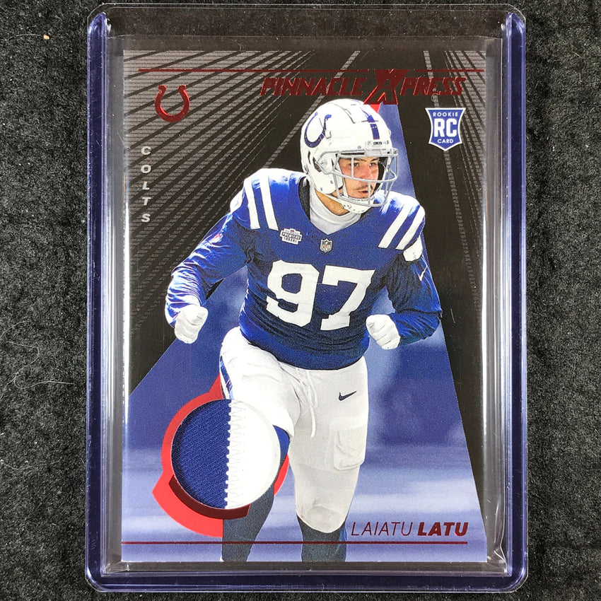 2024 Encore Football LAIATU LATU Pinnacle Express Rookie Patch Relic Red 46/75