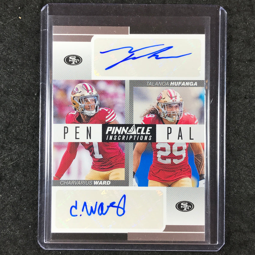 2024 Encore Football TALANOA HUFANGA CHARVARIUS WARD Pen Pal Dual Auto 3/99