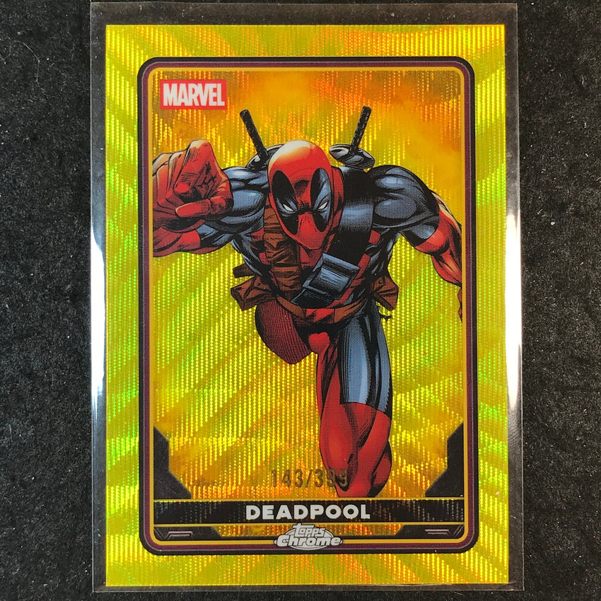2025 Topps Chrome Deadpool DEADPOOL Comic Accurate Yellow Wave /399 #1