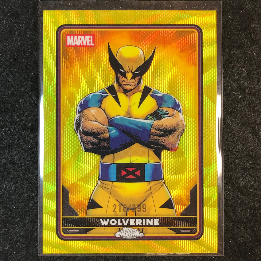 2025 Topps Chrome Deadpool WOLVERINE Comic Accurate Yellow Wave /399 #5