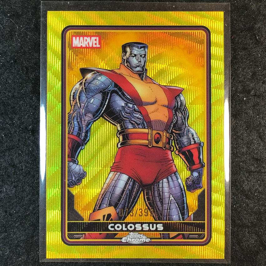 2025 Topps Chrome Deadpool COLOSSUS Comic Accurate Yellow Wave /399 #6