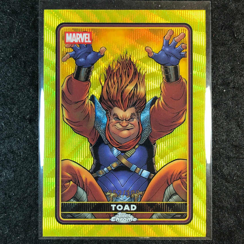 2025 Topps Chrome Deadpool TOAD Comic Accurate Yellow Wave /399 #12