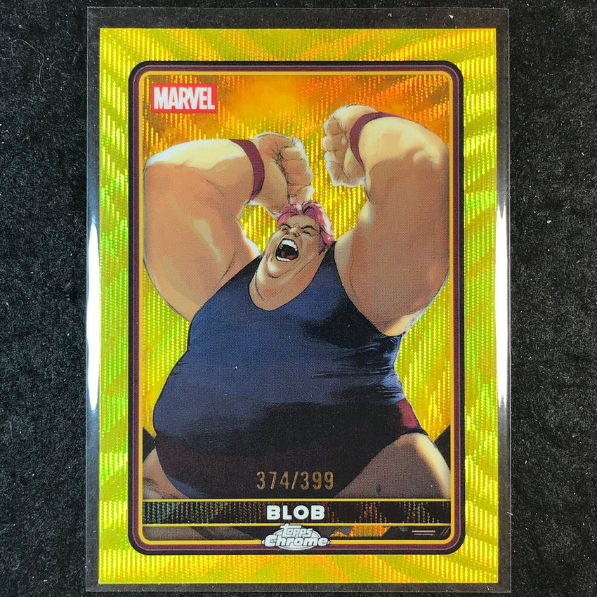 2025 Topps Chrome Deadpool BLOB Comic Accurate Yellow Wave /399 #14