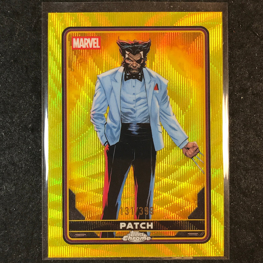 2025 Topps Chrome Deadpool PATCH Comic Accurate Yellow Wave /399 #20