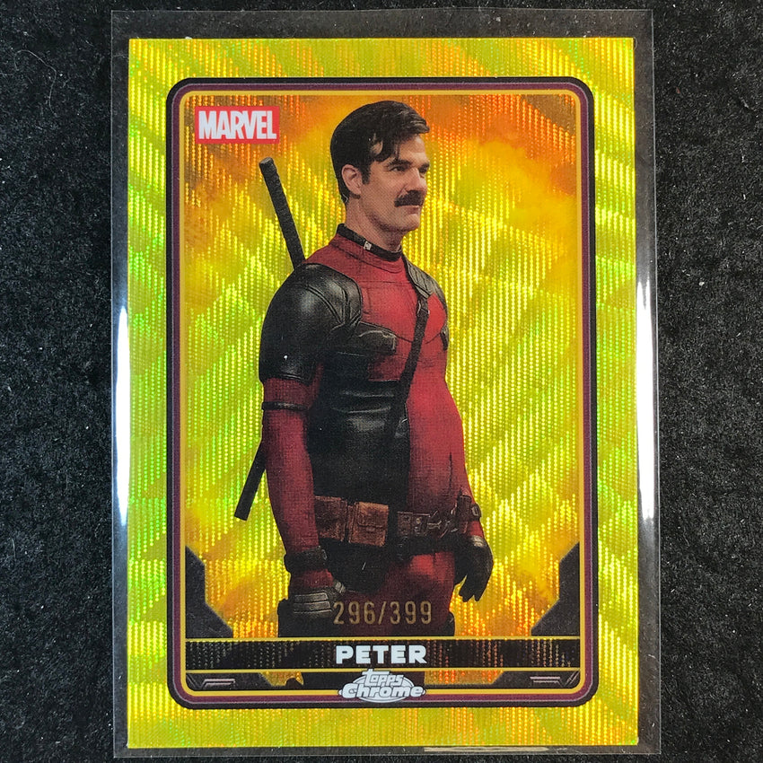 2025 Topps Chrome Deadpool PETER Characters Yellow Wave /399 #23