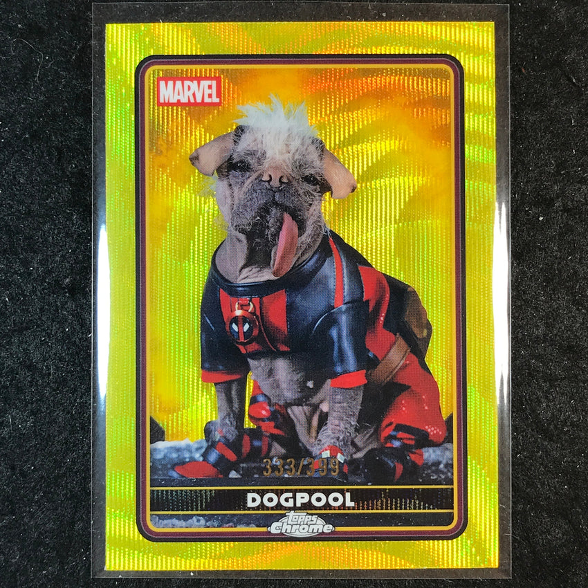 2025 Topps Chrome Deadpool DOGPOOL Characters Yellow Wave /399 #28