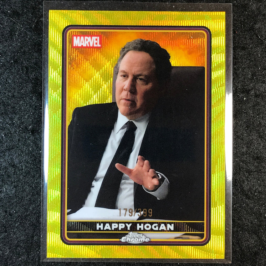 2025 Topps Chrome Deadpool HAPPY HOGAN Characters Yellow Wave /399 #29