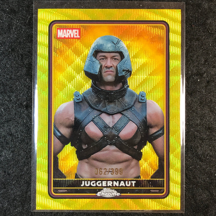 2025 Topps Chrome Deadpool JUGGERNAUT Characters Yellow Wave /399 #33