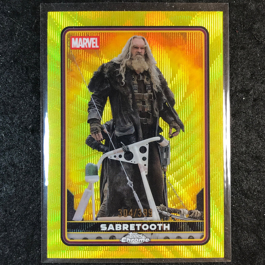 2025 Topps Chrome Deadpool SABRETOOTH Characters Yellow Wave /399 #41