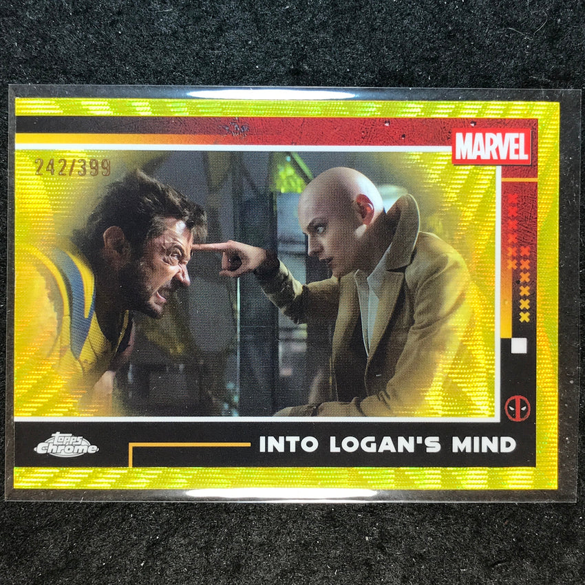 2025 Topps Chrome Deadpool INTO LOGAN'S MIND Yellow Wave /399 #88