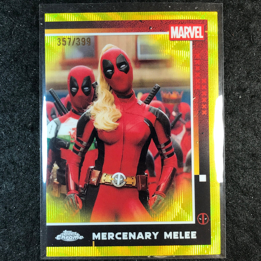 2025 Topps Chrome Deadpool MERCENARY MELEE Yellow Wave /399 #94
