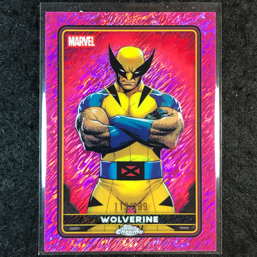 2025 Topps Chrome Deadpool WOLVERINE Comic Accurate Pink Shimmer /299 #5