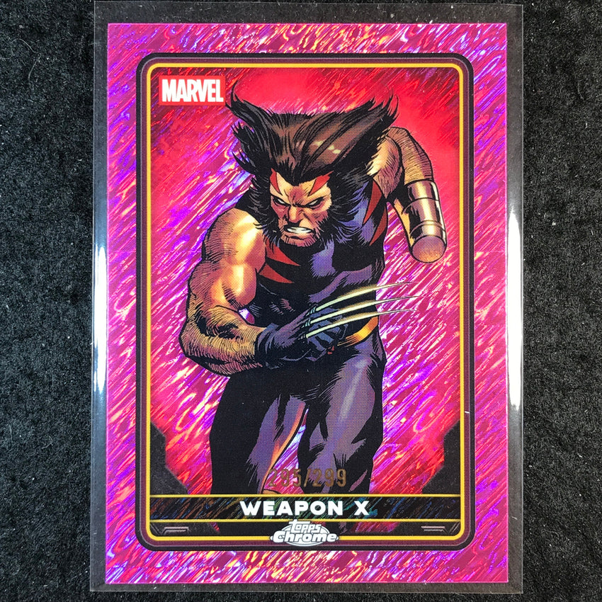 2025 Topps Chrome Deadpool WEAPON X Comic Accurate Pink Shimmer /299 #16