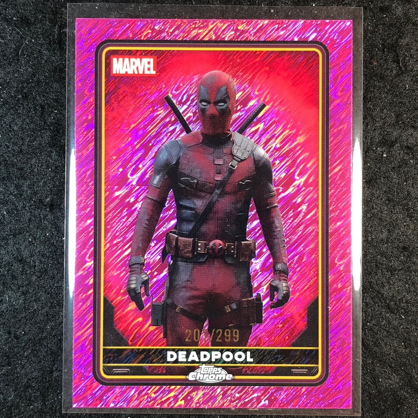 2025 Topps Chrome Deadpool DEADPOOL Characters Pink Shimmer /299 #21
