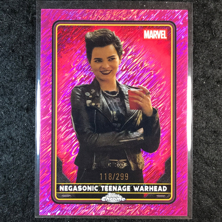 2025 Topps Chrome Deadpool NEGASONIC TEENAGE WARHEAD Pink Shimmer /299 #26