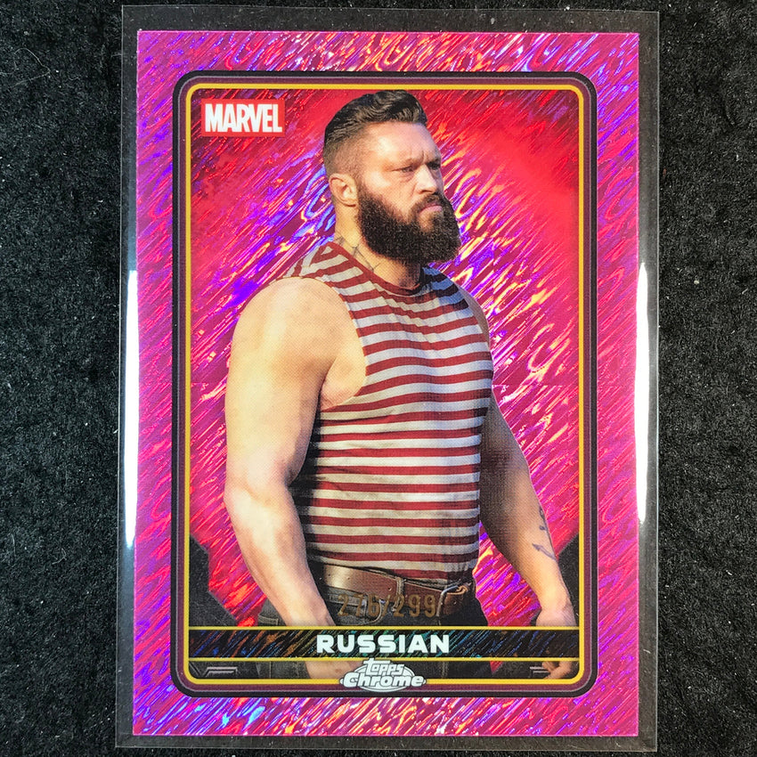 2025 Topps Chrome Deadpool RUSSIAN Characters Pink Shimmer /299 #34