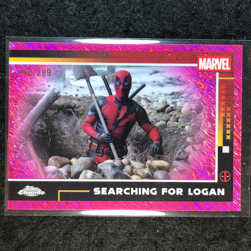 2025 Topps Chrome Deadpool SEARCHING FOR LOGAN Pink Shimmer /299 #48