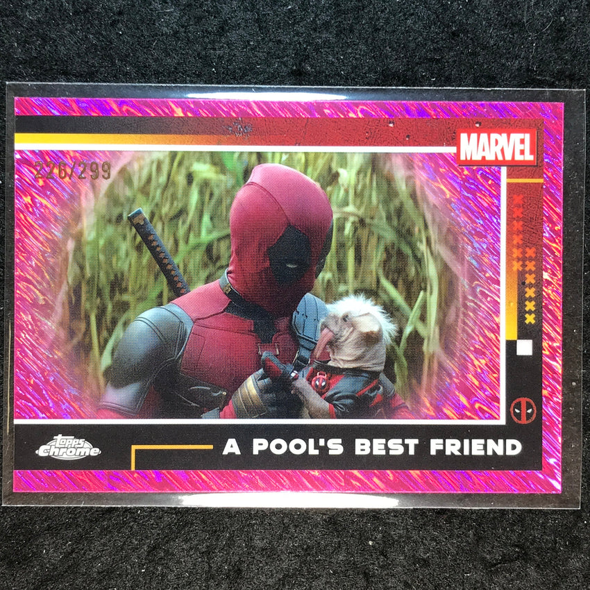 2025 Topps Chrome Deadpool A POOL'S BEST FRIEND Pink Shimmer /299 #74