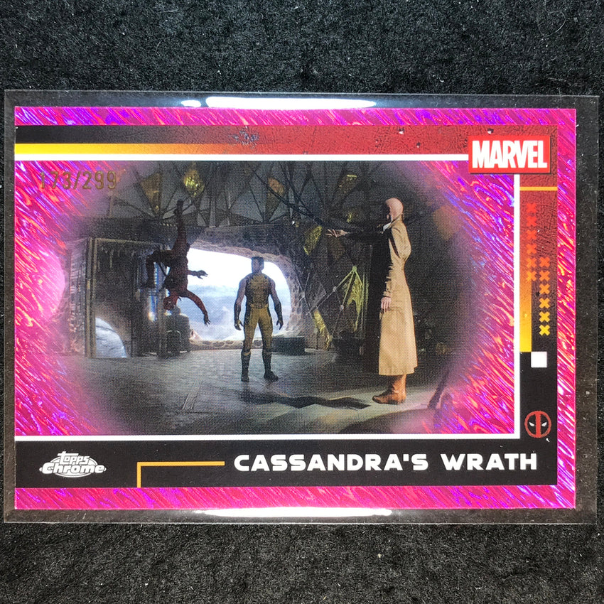 2025 Topps Chrome Deadpool CASSANDRA'S WRATH Pink Shimmer /299 #87