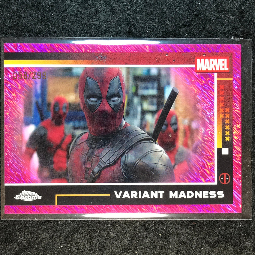 2025 Topps Chrome Deadpool VARIANT MADNESS Pink Shimmer /299 #95