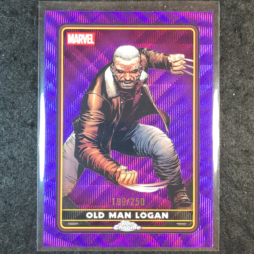 2025 Topps Chrome Deadpool OLD MAN LOGAN Comic Accurate Purple Wave /250 #2