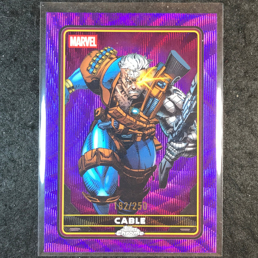 2025 Topps Chrome Deadpool CABLE Comic Accurate Purple Wave /250 #3