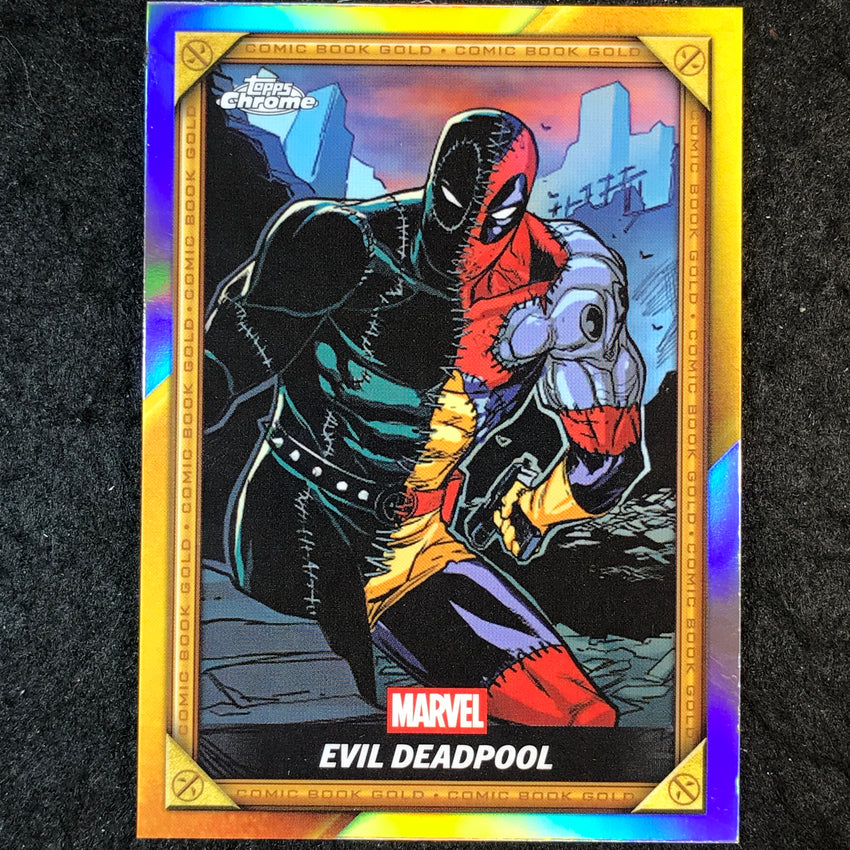 2025 Topps Chrome Deadpool EVIL DEADPOOL Comic Book Gold #CB-14