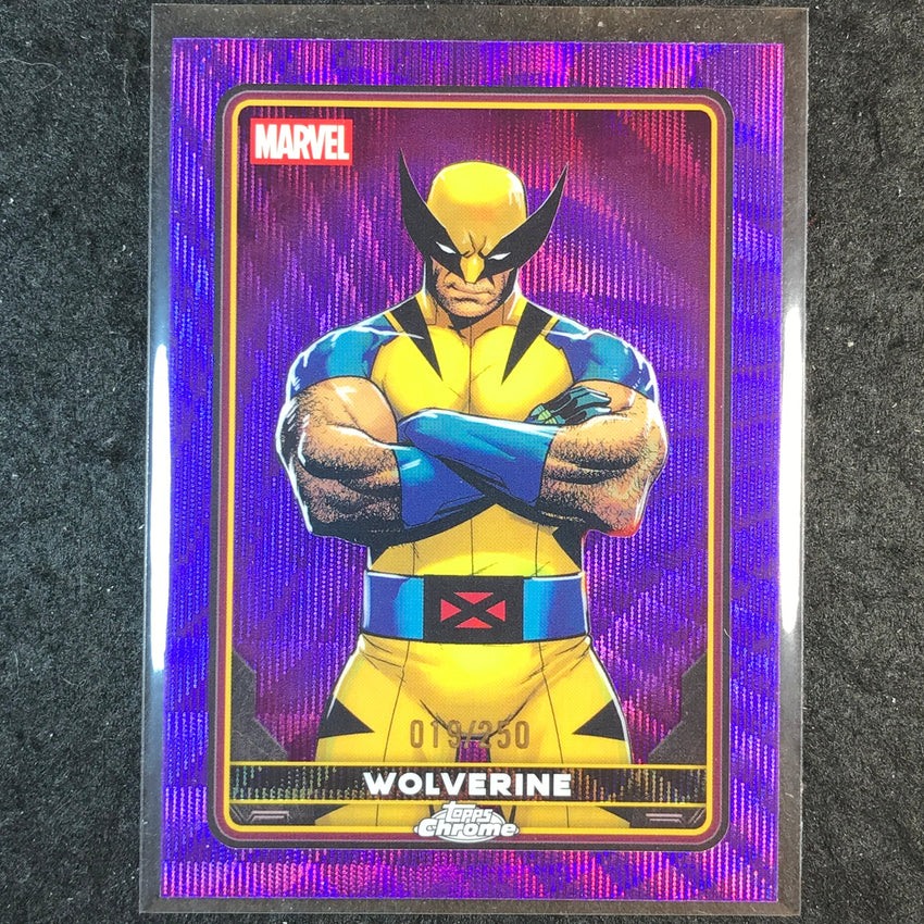 2025 Topps Chrome Deadpool WOLVERINE Comic Accurate Purple Wave /250 #5