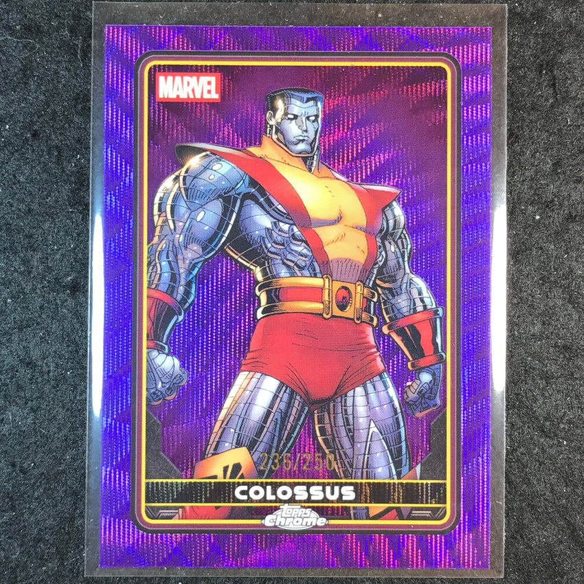 2025 Topps Chrome Deadpool COLOSSUS Comic Accurate Purple Wave /250 #6