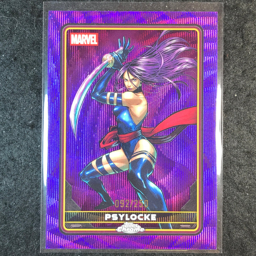 2025 Topps Chrome Deadpool PSYLOCKE Comic Accurate Purple Wave /250 #8