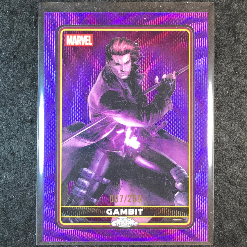 2025 Topps Chrome Deadpool GAMBIT Comic Accurate Purple Wave /250 #10