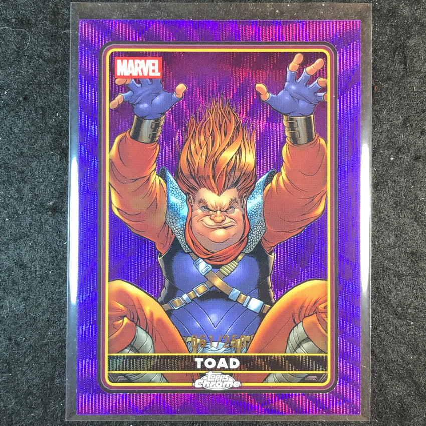 2025 Topps Chrome Deadpool TOAD Comic Accurate Purple Wave /250 #12