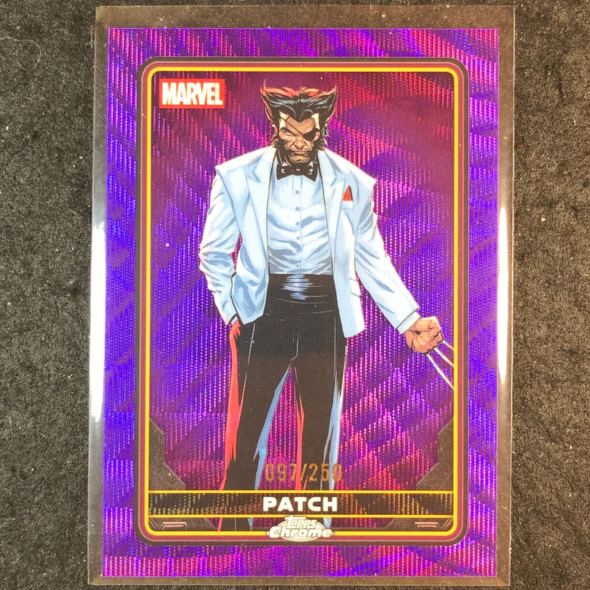 2025 Topps Chrome Deadpool PATCH Comic Accurate Purple Wave /250 #20