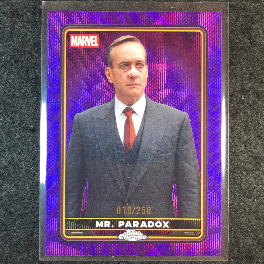 2025 Topps Chrome Deadpool MR. PARADOX Characters Purple Wave /250 #22