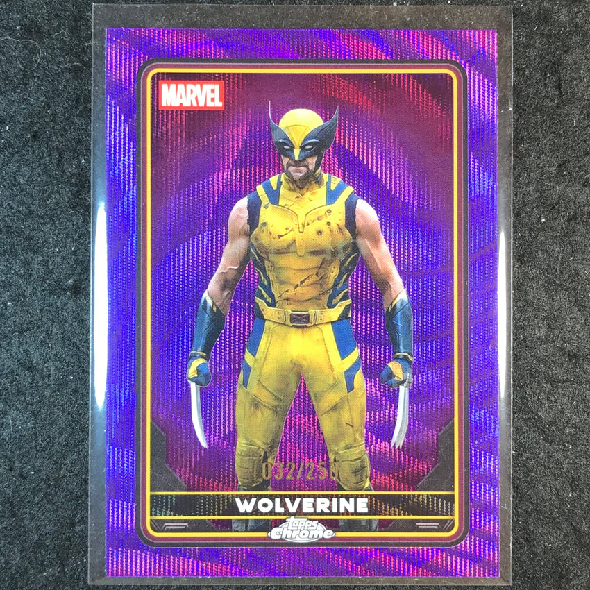 2025 Topps Chrome Deadpool WOLVERINE Characters Purple Wave /250 #30