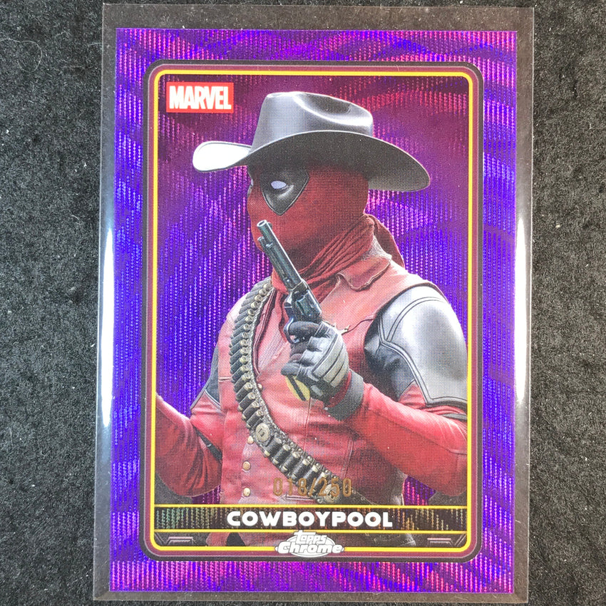 2025 Topps Chrome Deadpool COWBOYPOOL Characters Purple Wave /250 #36