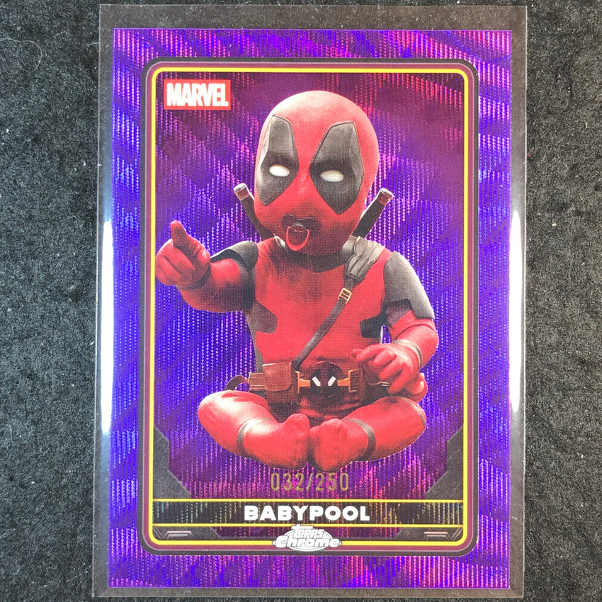 2025 Topps Chrome Deadpool BABYPOOL Characters Purple Wave /250 #39