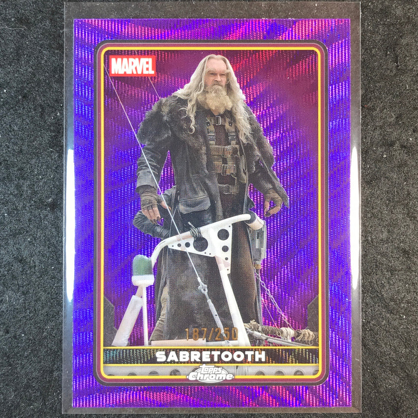 2025 Topps Chrome Deadpool SABRETOOTH Characters Purple Wave /250 #41