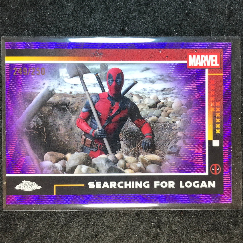 2025 Topps Chrome Deadpool SEARCHING FOR LOGAN Purple Wave /250 #48