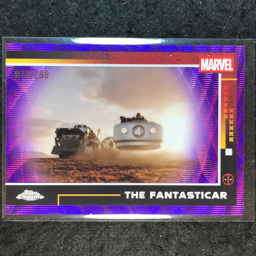2025 Topps Chrome Deadpool THE FANTASTICAR Purple Wave /250 #66