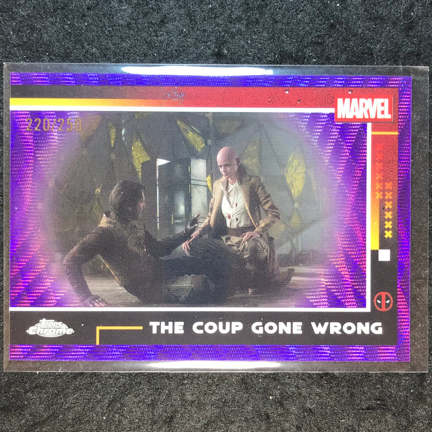2025 Topps Chrome Deadpool THE COUP GONE WRONG Purple Wave /250 #86