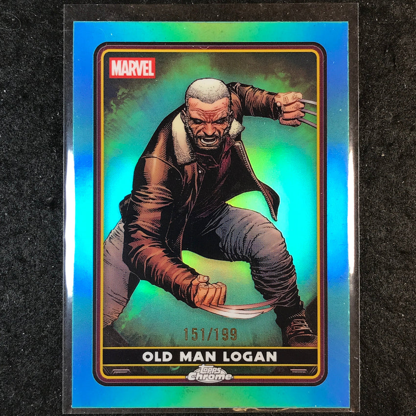 2025 Topps Chrome Deadpool OLD MAN LOGAN Comic Accurate Aqua /199 #2