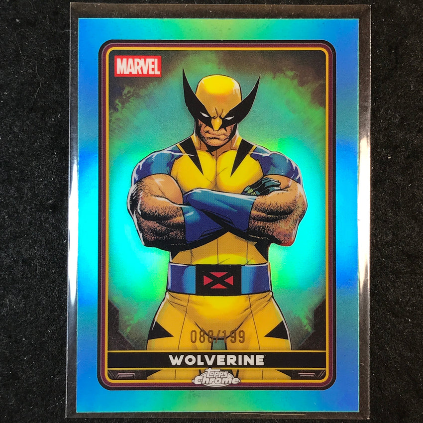 2025 Topps Chrome Deadpool WOLVERINE Comic Accurate Aqua /199 #5