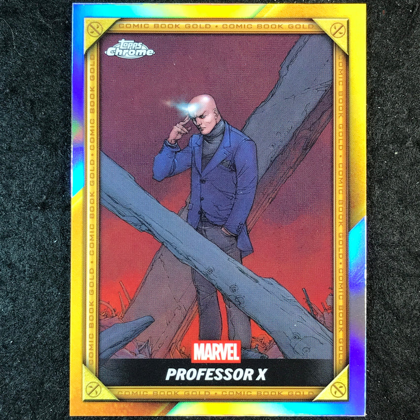 2025 Topps Chrome Deadpool PROFESSOR X Comic Book Gold #CB-19